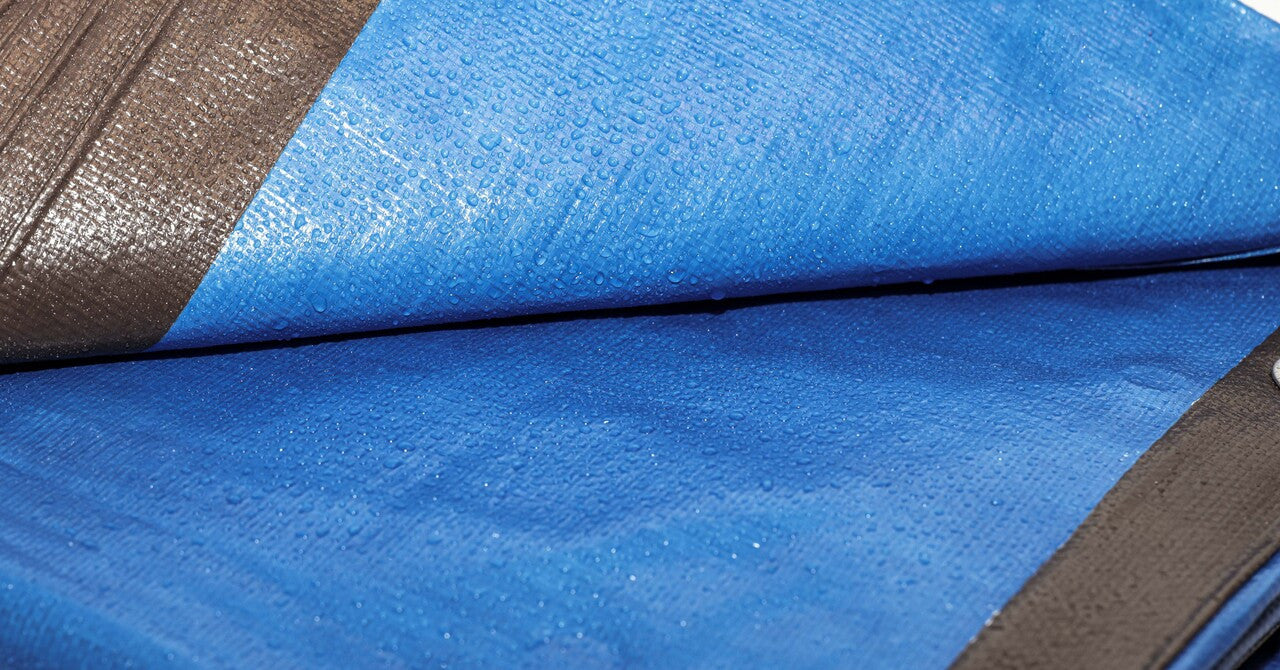 185gsm Brown Blue Heavy Duty Tarpaulin – Waterproof Tarp for Outdoor Use