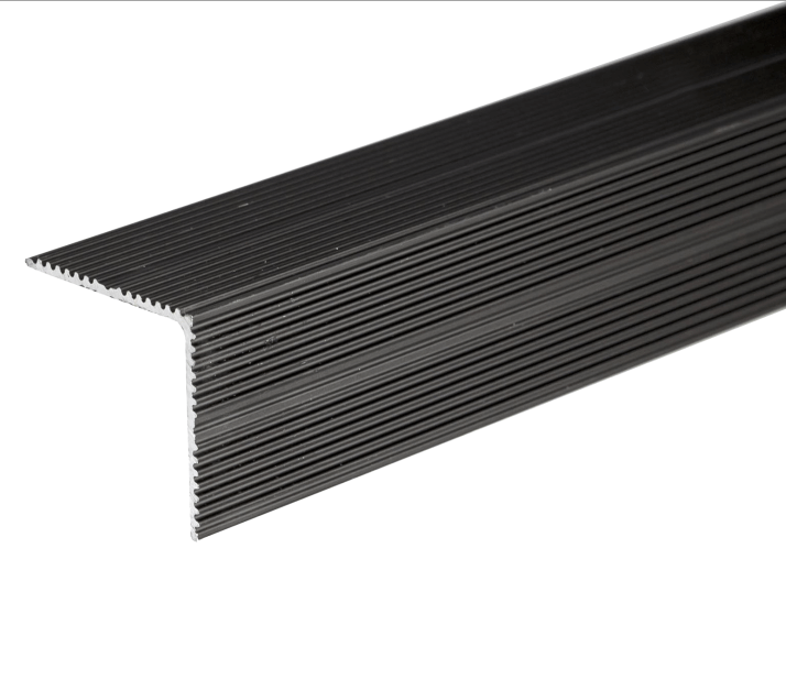 Black metal strip with 'BLACK' label on a white background