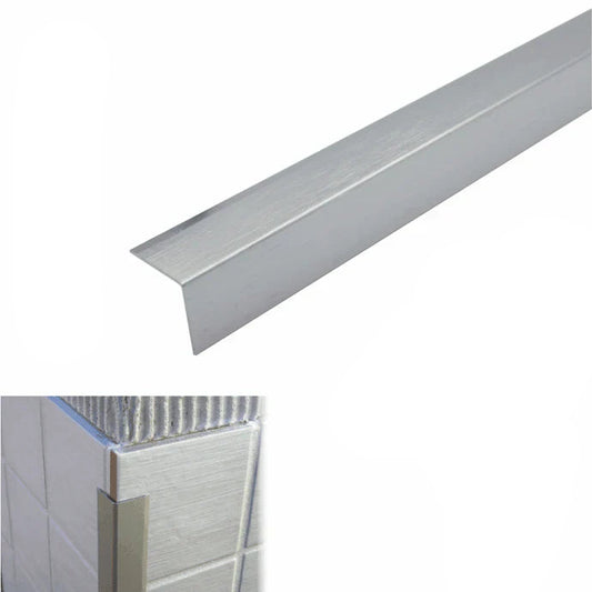 Metallic strip with anodized finish on a white background