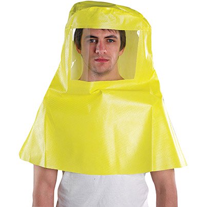 3000 Model 508 Yellow Chemical Cape Hood with Visor