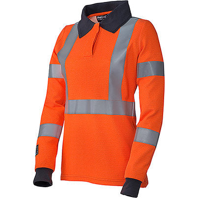 5292 Women’s Long-Sleeve Hi-Vis Arc-Flash Polo Shirt