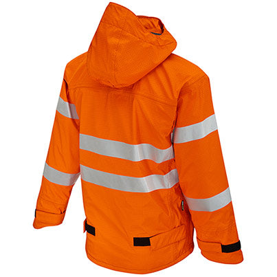9422 Lightweight Orange Waterproof Hi-Vis Arc-Flash Jacket