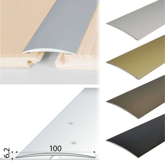 A72 Wide Aluminium Door Threshold Strip – Self-Adhesive 100mm