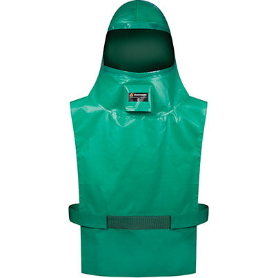 CMH10 Green Chemical Cape Hood with Visor