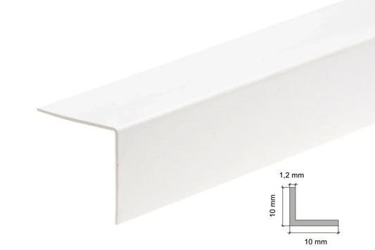 Equal & Unequal Edge Protector White PVC Plastic Corner Angle Trim 90°