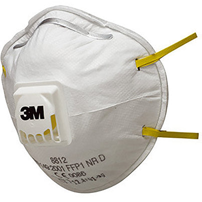3M 8812 Valved Hand-Sanding FFP1 Dust Mask (Box of 10)