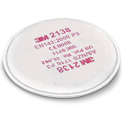 3M 2138 P3 R Particulate and Nuisance-Level Organic Vapour Filters (Pack of Two)