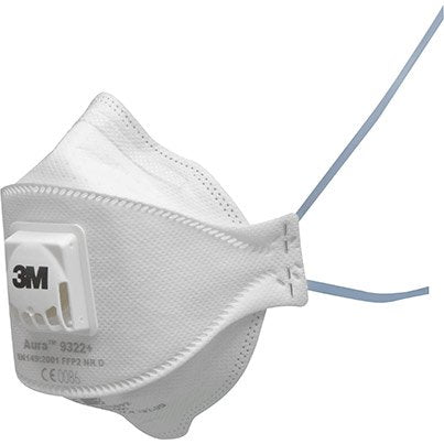3M Aura 9322+ Valved Fold-Flat FFP2 Dust Mask (Pack of 10)