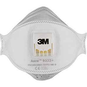 3M Aura 9332+ Gen3 Fold-Flat FFP3 Dust Mask (Box of 10)
