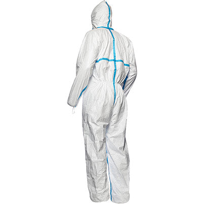 DuPont Tyvek 600 Plus Type 4 5 6 White Chemical Coverall Disposable