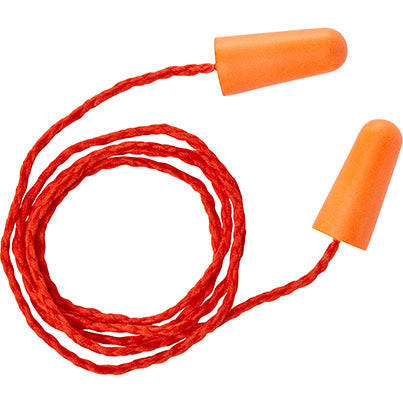 Essentials Corded Disposable Earplugs (Box of 200 Pairs)