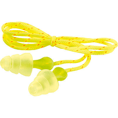3M Tri-Flange Cotton-Corded Reusable Earplugs (Pack of 100 Pairs)