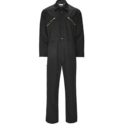 Black Zip Up Overalls for Work Heavy Duty Coveralls for Men