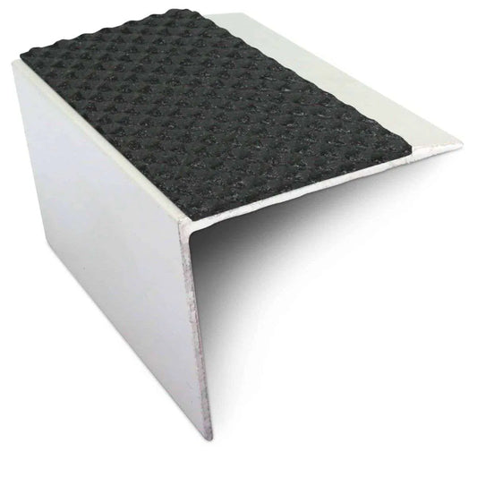 NSL21 Tredsafe 67 x 55mm DDA Compliant Aluminium Non Slip Stair Nosing Edge Trim With Pvc Insert
