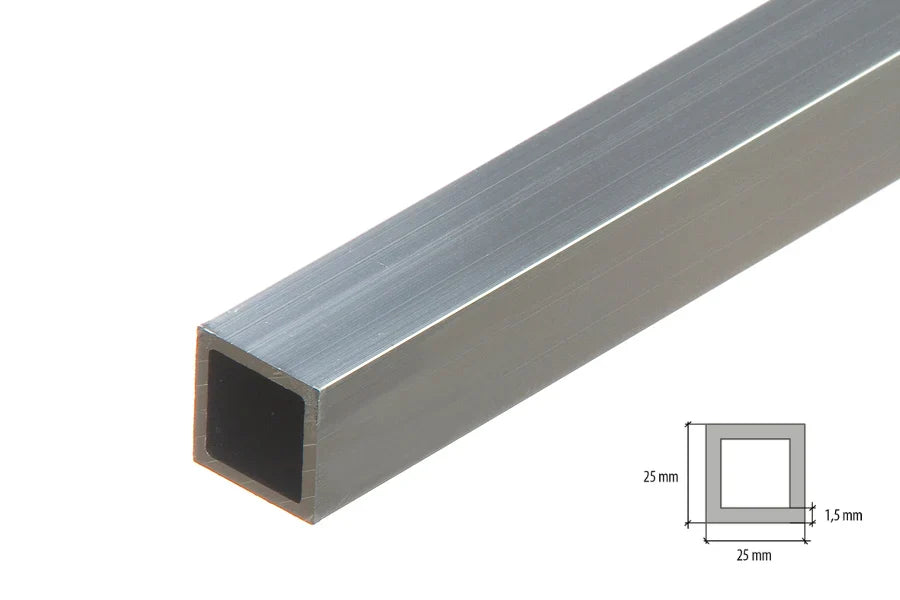 Tube Box Section Natural Aluminium Square