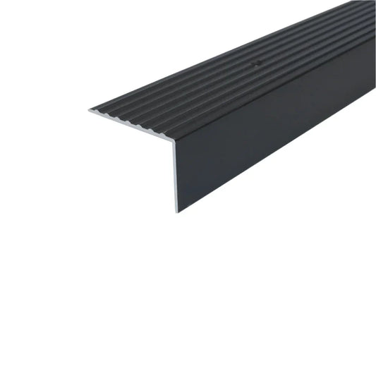 A32 65 x 42mm Anodised Aluminium Non Slip Ribbed Treads Stair Nosing Edge Trim