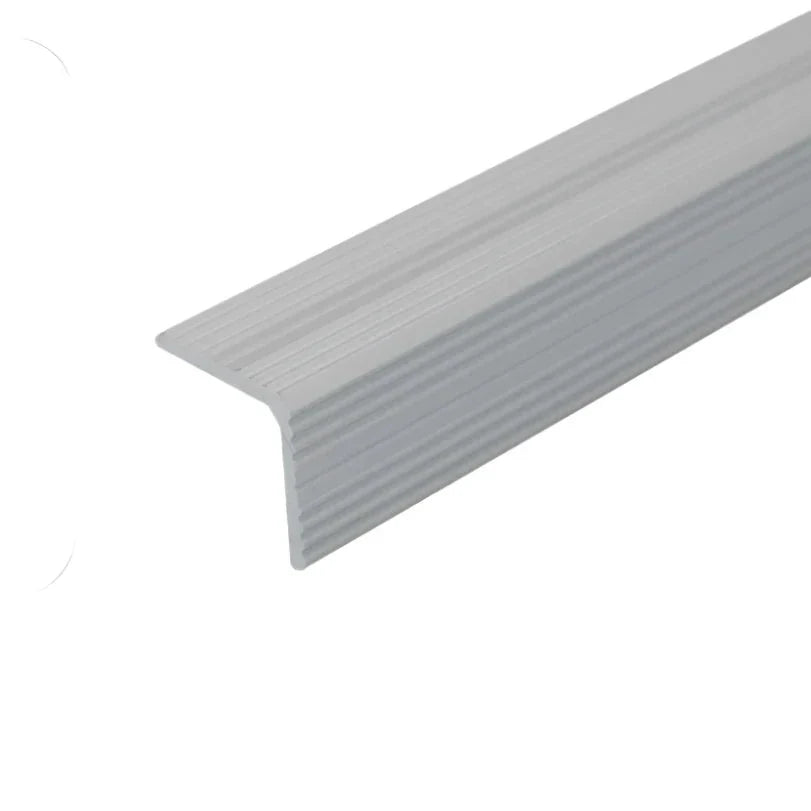 A35 20 x 20mm Anodised Aluminium Non Slip Ribbed Treads Stair Nosing Edge Trim