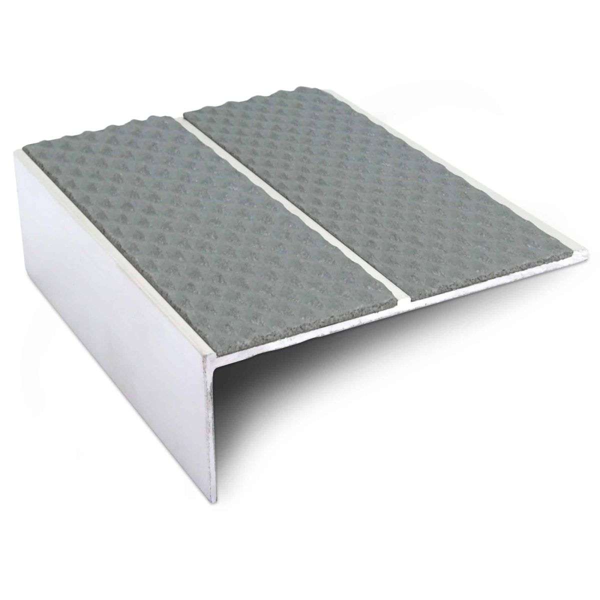 NSL09 Tredsafe 85 x 32mm Aluminium Stair Nosing with PVC Anti-Slip Insert