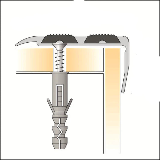 Diagram of a screw and wood with measurements indicated