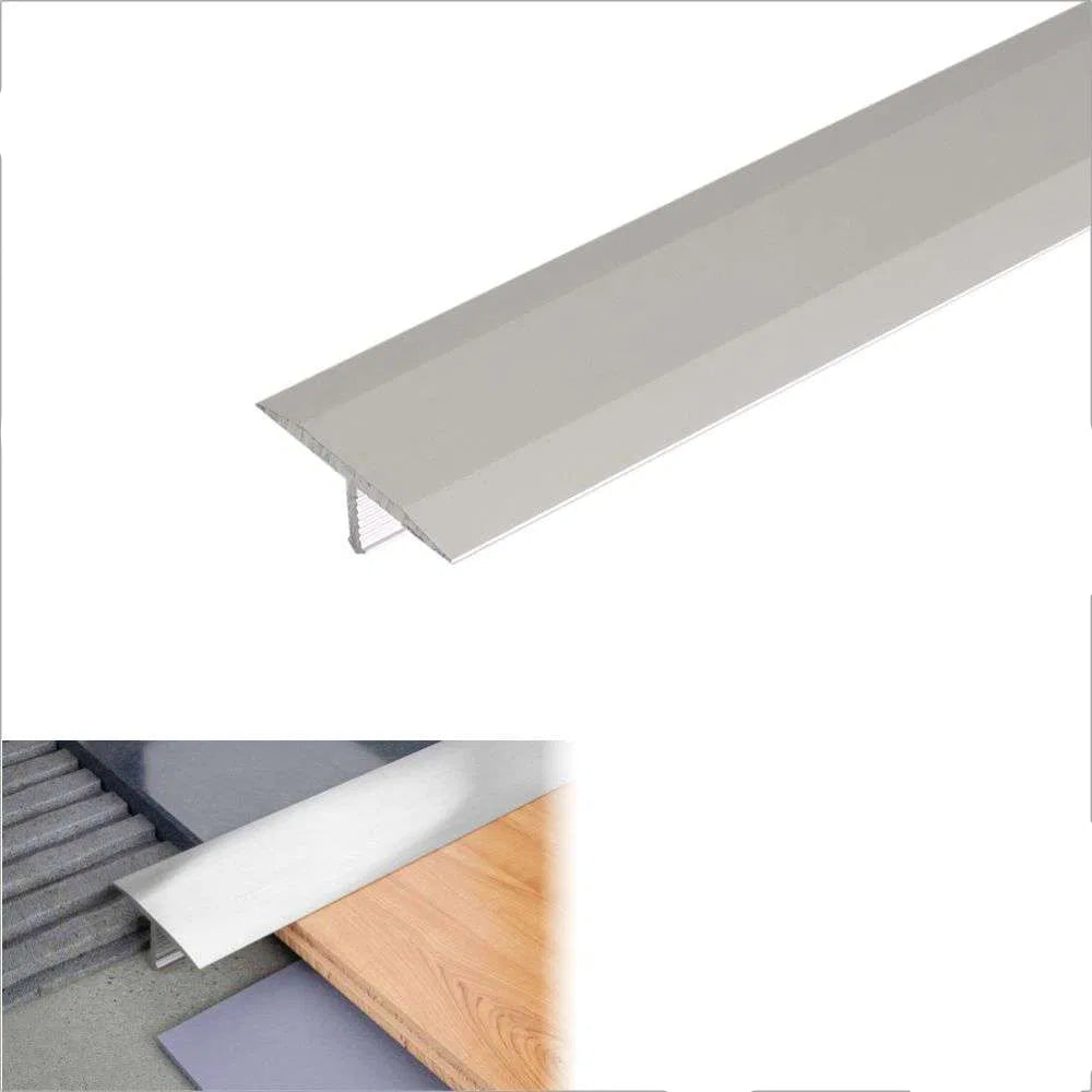 A55 18mm Anodised Aluminium T-Bar Threshold Strip for Tile Transitions