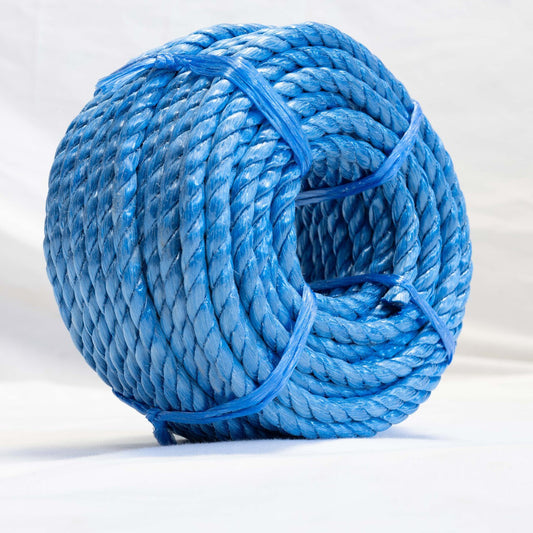 30m Blue Poly Rope Coil & Lorry Rope – Heavy Duty Utility Rope