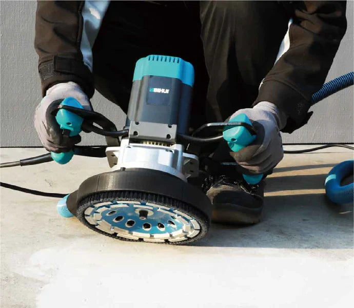 Bihui 1900W Concrete Grinder with 180mm Dual Row Diamond Disc