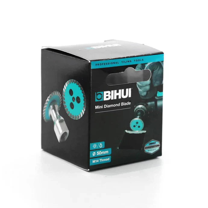Bihui 50mm Mini Diamond Tile Cutting Disc – Wet & Dry, M14 Thread