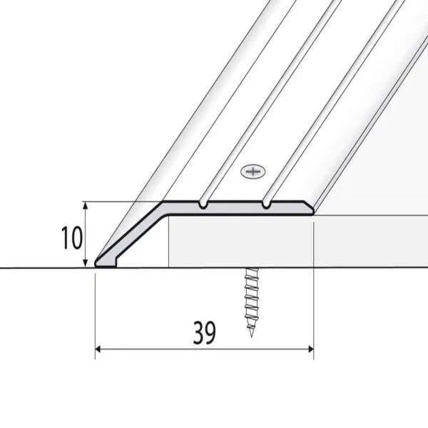A11 40mm Anodised Aluminium Door Threshold Ramp Profile
