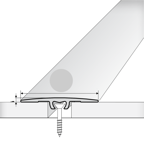 Technical drawing of a ceiling tile with measurements on a white background