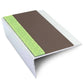 ASL16 66x32mm Aluminium Non Slip Stair Nosing Edge Trim With Pvc Insert