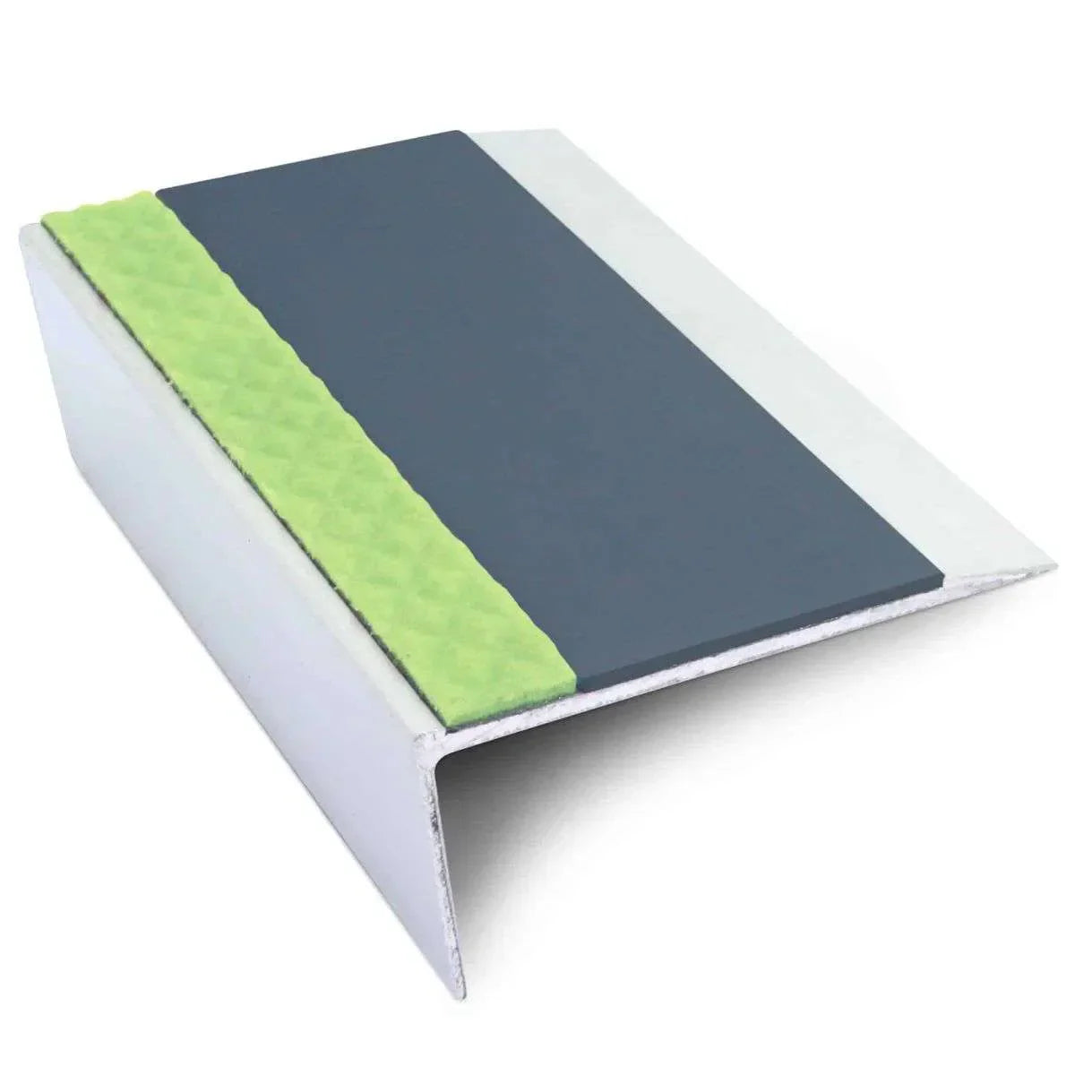 ASL16 66x32mm Aluminium Non Slip Stair Nosing Edge Trim With Pvc Insert