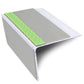 ASL28 75x58mm DDA Compliant Straight Aluminium Non Slip Stair Nosing Edge Trim With PVC Insert