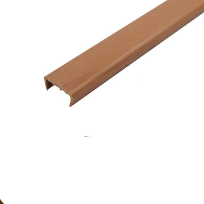 Wooden trim strip on a white background