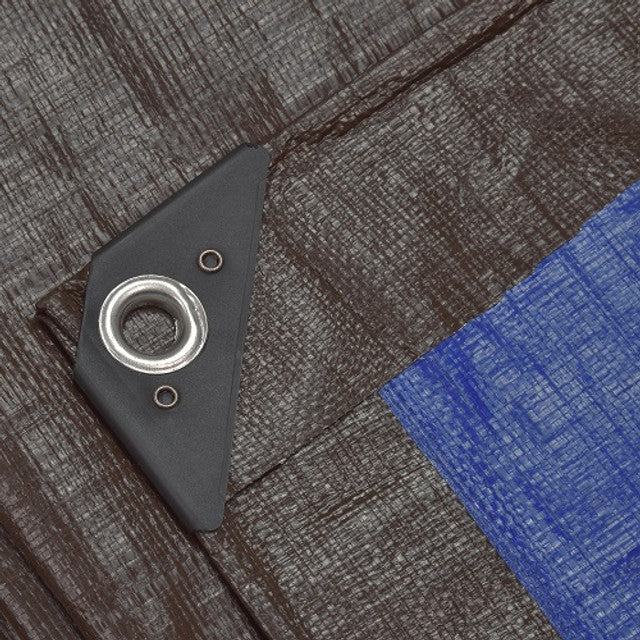 185gsm Brown Blue Heavy Duty Tarpaulin – Waterproof Tarp for Outdoor Use