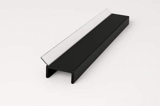 Black Kickboard Trim MDF Panel Cover PVC Plinth Sealing Strip