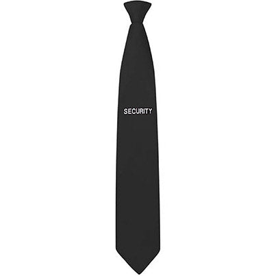 Black "Security" Clip-On Safety Tie