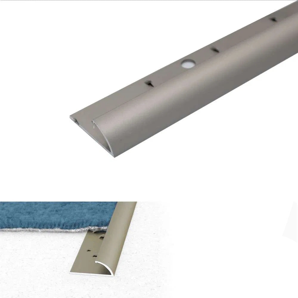 Metal strip with 'INOX' label and technical details on a white background