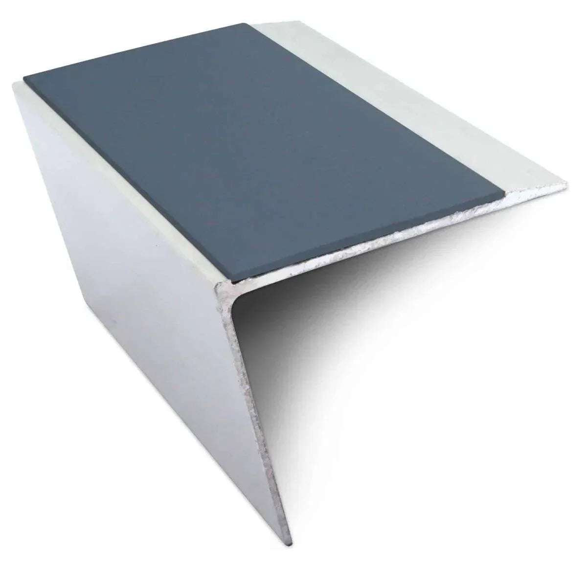 NSL26 Aluminium DDA Compliant Stair Nosing 67 x 55mm with Anti-Slip PVC Insert