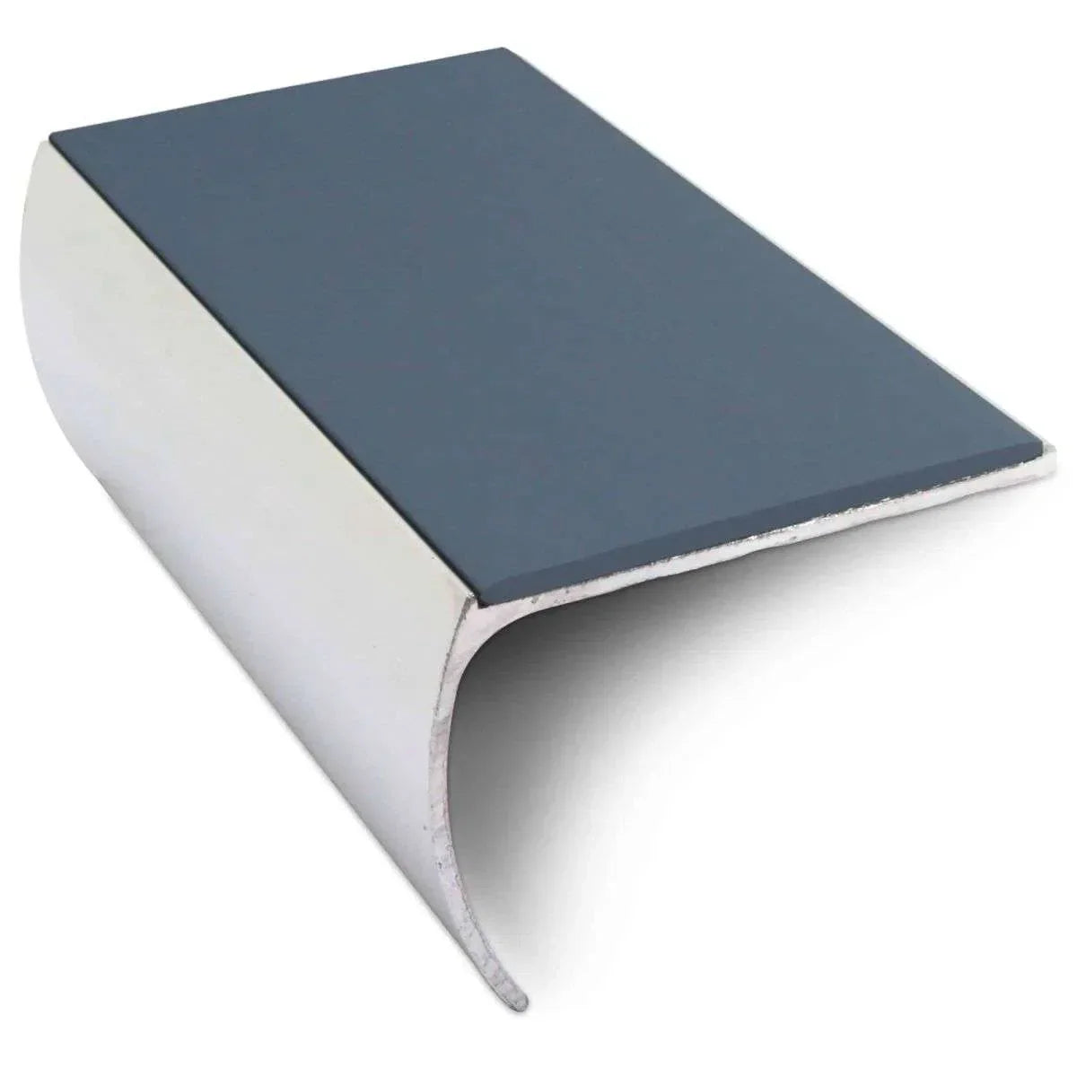 NSL03 57 x 40mm Aluminium Non Slip Stair Nosing Bullnose Edge Trim With Pvc Insert