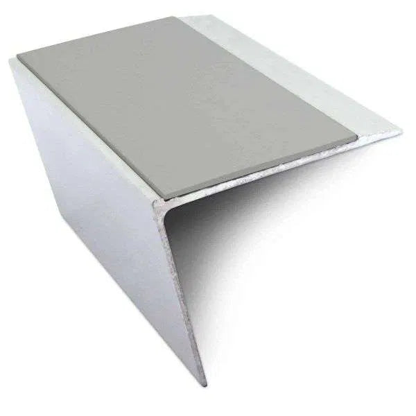 NSL26 Aluminium DDA Compliant Stair Nosing 67 x 55mm with Anti-Slip PVC Insert