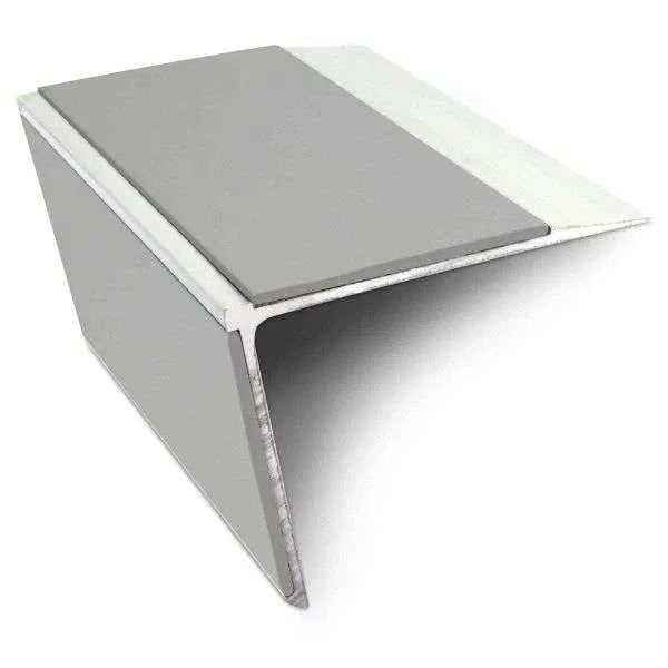 NSL28 DDA Compliant Aluminium Stair Nosing 75x58mm – Non-Slip Edge Trim with PVC Insert