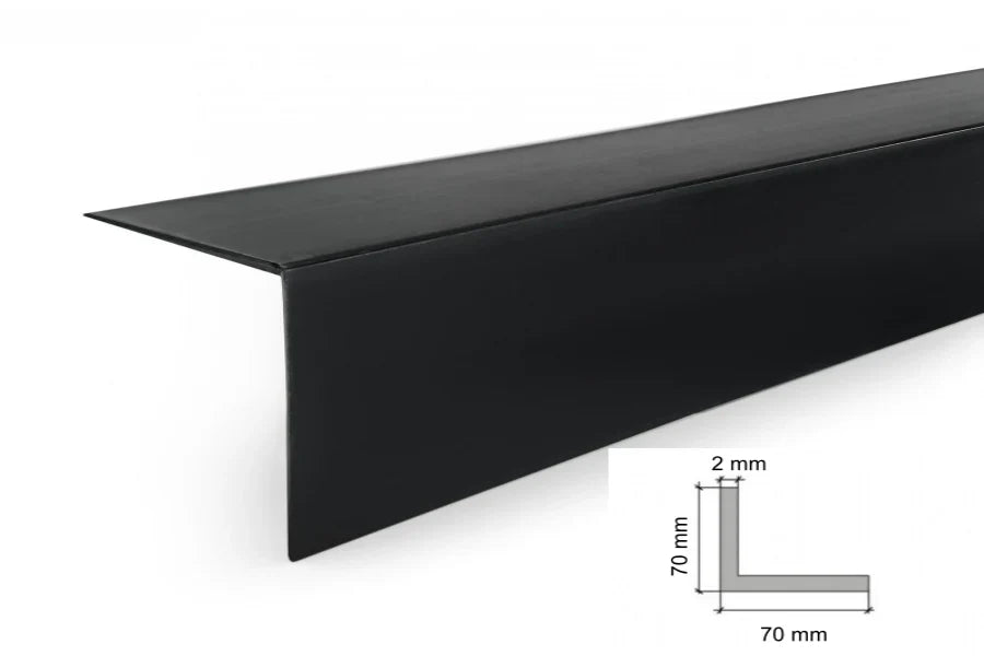 Equal & Unequal Edge Protecto Black PVC Plastic Corner Angle Trim 90°