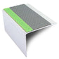 ASL21 67x55mm TredSafe DDA Compliant Aluminium Non Slip Stair Nosing Edge Trim With Pvc Insert