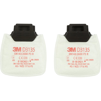 3M Secure Click D3135 P3 R Particulate Filters (Pack of Two)