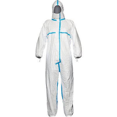 DuPont Tyvek 600 Plus Type 4 5 6 White Chemical Coverall Disposable