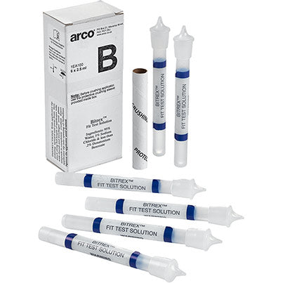 Arco Bitter Face Fit Test Solution Refill Pack of 6 for Bitrex Kit