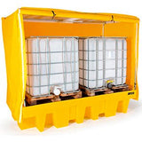 Covered Double-IBC Spill Pallet