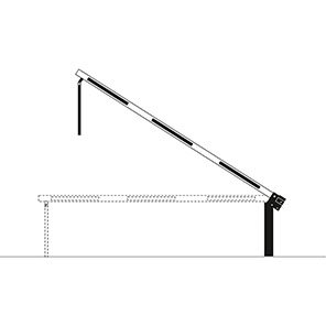 Swing-Strut Gas-Assisted Boom Barrier