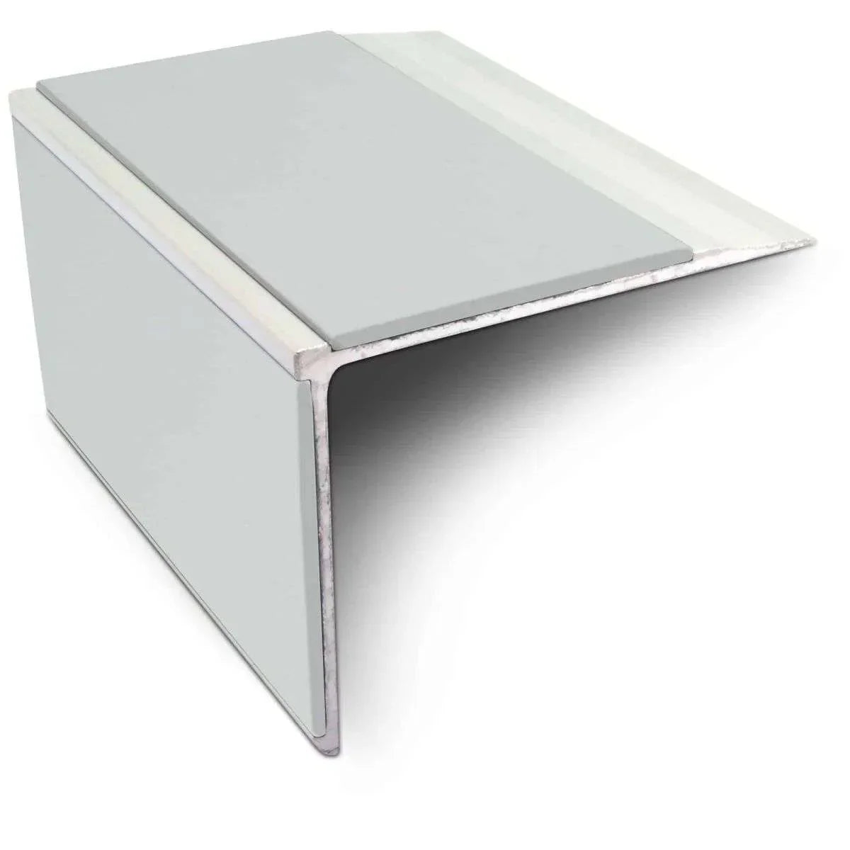 NSL27 DDA Compliant Aluminium Stair Nosing 75x58mm – Non Slip Edge Trim with PVC Insert