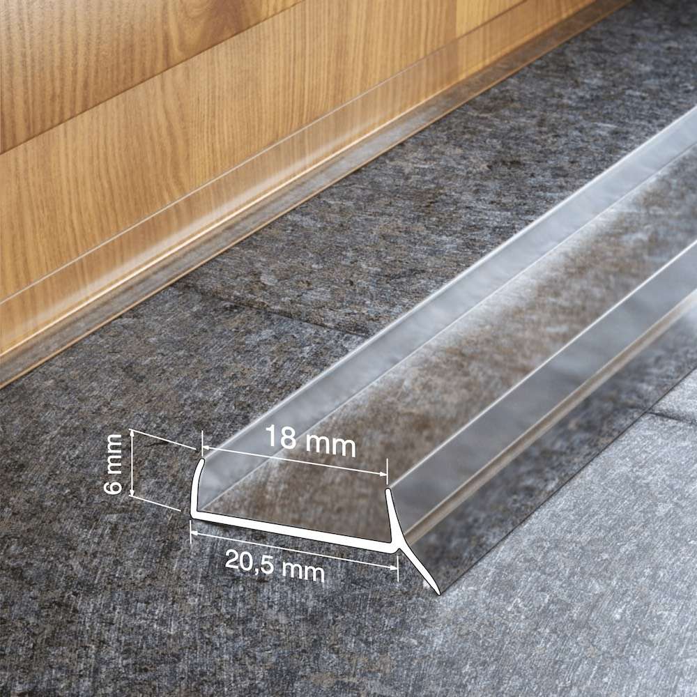 18mm PVC Kitchen Plinth Seal Strip – Waterproof Cabinet Base Trim